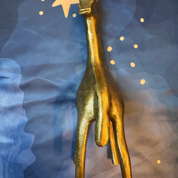 Metal Gold Color Giraffe Figurine - Picture 3 of 5